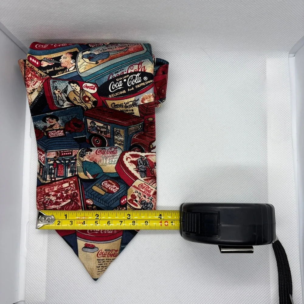 Coca-Cola‎ Necktie Mens Vintage Soda Advertisement Silk Graphic Tie Americana